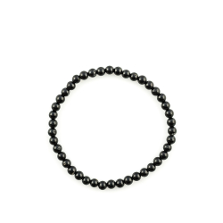 Bracelet Tourmaline noir part. avec inclusions de Quartz ou Mica boule