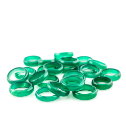 Bague Agate vert teinté env. 5-5.5mm, Ø 17.5-19.5mm
