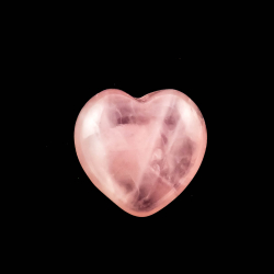 Herz Rosenquarz naturfarben ca. 25x25mm