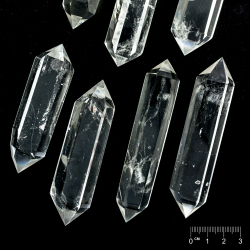 Pointe taillé double terminaison Cristal de roche env. 85-105 x 20-25mm