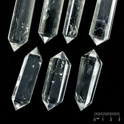 Pointe taillé double terminaison Cristal de roche env. 80-95 x 20-25mm
