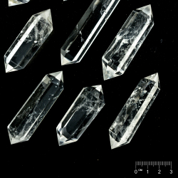 Pointe taillé double terminaison Cristal de roche env. 65-90 x 20-30mm