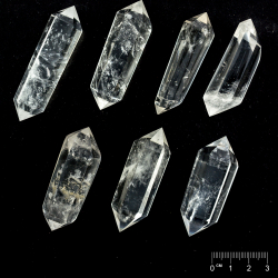 Pointe taillé double terminaison Cristal de roche env. 60-70 x 20-25mm