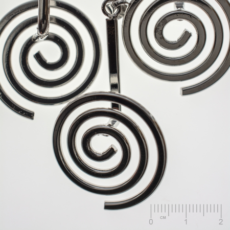 Metallteil Anhänger für Pi-Scheibe Spirale rund 24mm