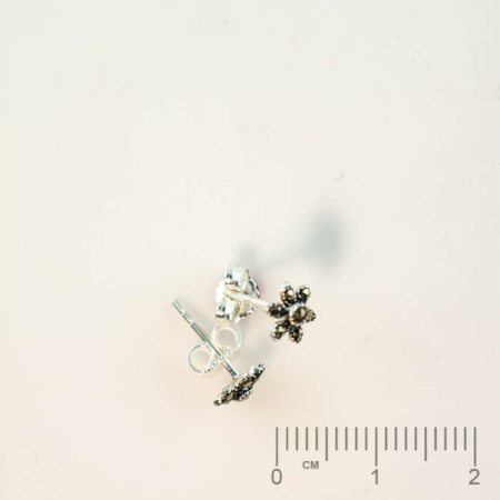 Silberteil 925 Ohrstecker Blume 6mm