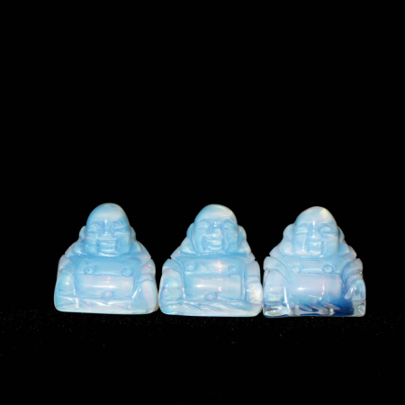 Buddha Opalit (Glas) ca. 24x26mm