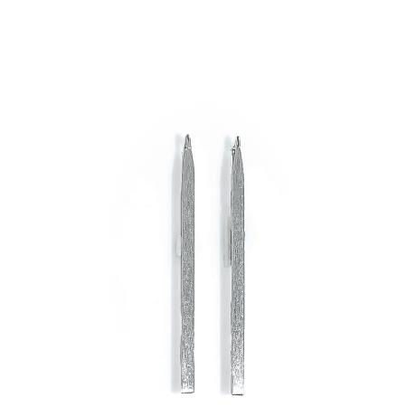 Silberteil 925 Ohrhänger Stab flach 52.7x2.5mm <strong>matt</strong>