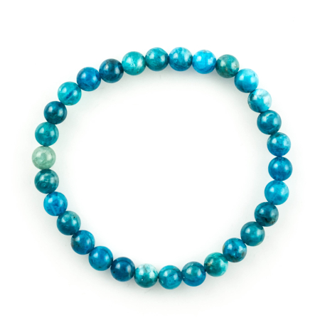 Bracelet Apatite bleue boule