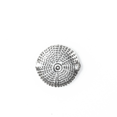 Silberteil 925 Zwischenteil patiniert Disc mit Struktur ca. 11.5mm