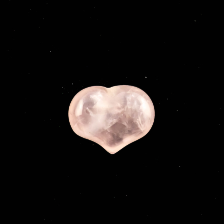 Herz Rosenquarz naturfarben ca. 25x18mm