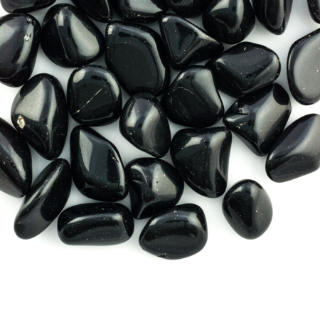 Trommelsteine Obsidian schwarz