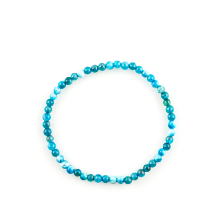 Bracelet Apatite bleue boule