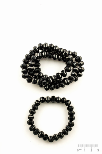 Bracelet Onyx (traité) rondelles avec 6 bords