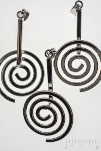 Pièce métallique pendentif pour disque Pi Spirale ronde 24mm