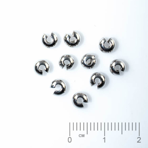 Silberteil 925 rhodiniert Kaschierkugeln 4mm