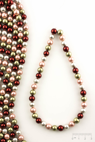 Rang Cœur de coquillage perles recouvertes argent-rose anien-vert-bordeaux