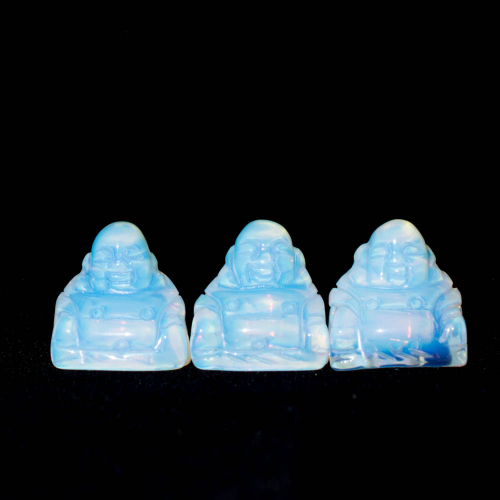 Buddha Opalit (Glas) ca. 24x26mm