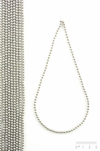 Rang Cœur de coquillage perles recouvertes gris argenté