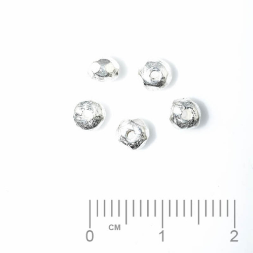 Pièce en argent 925 piéces intermédiaires rondelles facettés env. 4.8x3.6mm