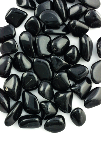 Trommelsteine Obsidian schwarz