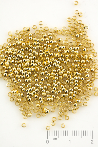 Edelstahl goldfarbig Quetschösen Rondellen 2x1.3mm