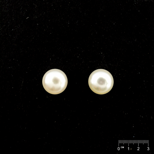 Pièces d'oreille Perles de culture d'eau douce percées blanches