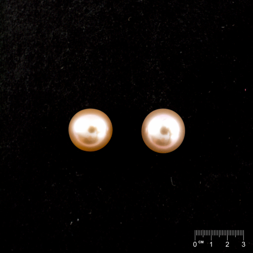 Pièces d'oreille Perles de culture d'eau douce rondes percées