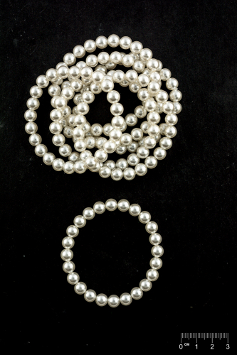 Bracelet Cœur de coquillage perles recouvertes blanc